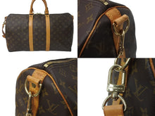 画像をギャラリービューアに読み込む, LOUIS VUITTON ルイヴィトン ボストンバッグ キーポルバンドリエール45 モノグラム M41418 ブラウン ゴールド金具 美品 中古 64512