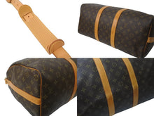 画像をギャラリービューアに読み込む, LOUIS VUITTON ルイヴィトン ボストンバッグ キーポルバンドリエール45 モノグラム M41418 ブラウン ゴールド金具 美品 中古 64512