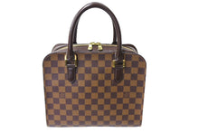 画像をギャラリービューアに読み込む, LOUIS VUITTON ルイ ヴィトン トリアナ ハンドバッグ N51155 ダミエ エベヌ キャンバス ブラウン 美品 中古 64529