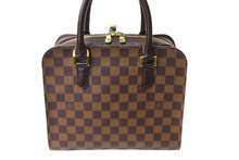 画像をギャラリービューアに読み込む, LOUIS VUITTON ルイ ヴィトン トリアナ ハンドバッグ N51155 ダミエ エベヌ キャンバス ブラウン 美品 中古 64529