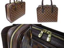 画像をギャラリービューアに読み込む, LOUIS VUITTON ルイ ヴィトン トリアナ ハンドバッグ N51155 ダミエ エベヌ キャンバス ブラウン 美品 中古 64529