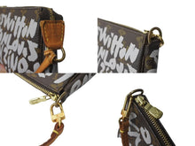 Load image into Gallery viewer, LOUIS VUITTON ルイヴィトン モノグラムグラフィティ ポシェット アクセソワール アクセサーポーチ アクセポ M92192 ブラウン ホワイト 美品 中古 64534