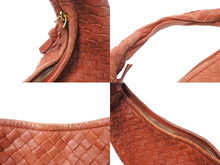 Load image into Gallery viewer, BOTTEGA VENETA ボッテガヴェネタ イントレチャート ホーボーバッグ ハンドバッグ レザー オレンジ ゴールド金具 良品 中古 64542