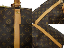 画像をギャラリービューアに読み込む, LOUIS VUITTON ルイ ヴィトン キーポルバンドリエール60 ボストンバッグ M41412 モノグラム PVC ヌメ革 レザー 美品 中古 64548