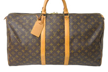 画像をギャラリービューアに読み込む, LOUIS VUITTON ルイヴィトン キーポル50 ボストンバッグ M41426 PVCコーティングキャンバス ブラウン 美品 中古 64549