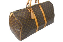 画像をギャラリービューアに読み込む, LOUIS VUITTON ルイヴィトン キーポル50 ボストンバッグ M41426 PVCコーティングキャンバス ブラウン 美品 中古 64549