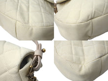 Load image into Gallery viewer, CHANEL シャネル デカマトラッセ 2WAY チェーン ショルダーバッグ 17番台 アイボリー キャビアスキン ゴールド金具 ココマーク 美品 中古 64550