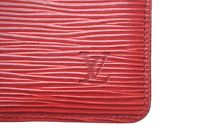 LOUIS VUITTON ルイヴィトン ポシェット カルト ヴィジット カードケース M56577 エピレザー レッド 良品 中古 64559