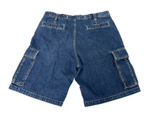 画像をギャラリービューアに読み込む, PHAT FARM ファットファーム ショートパンツ カーゴパンツ サイズ36 DP391300 デニム コットン ブルー 美品 中古 64568