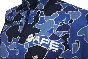 A BATHING APE アベイシングエイプ ナイロンジャケット サイズ130 キッズサイズ オールドエイプ ブルー ナイロン 良品 中古 64574