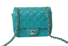 Load image into Gallery viewer, CHANEL シャネル ショルダーバッグ ミニマトラッセ17 ココマーク 19番台 チェーンショルダー シングルフラップ ブルー 美品 中古 64592