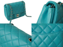 Load image into Gallery viewer, CHANEL シャネル ショルダーバッグ ミニマトラッセ17 ココマーク 19番台 チェーンショルダー シングルフラップ ブルー 美品 中古 64592