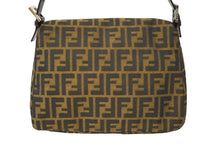 Load image into Gallery viewer, FENDI フェンディ ズッカ柄 マンマバケット ワンショルダーバッグ ブラウン コットンキャンバス レザー シルバー金具 美品 中古 64594