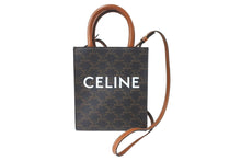 画像をギャラリービューアに読み込む, 極美品 CELINE セリーヌ ミニバーティカルカバ 2WAYショルダーバッグ 194372BZK04LU トリオンフキャンバス 中古 64595