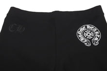 Load image into Gallery viewer, 新品未使用品 CHROME HEARTS クロムハーツ レギンス パンツ ホースシュー サイドロゴ  M ブラック ホワイト 中古 64607