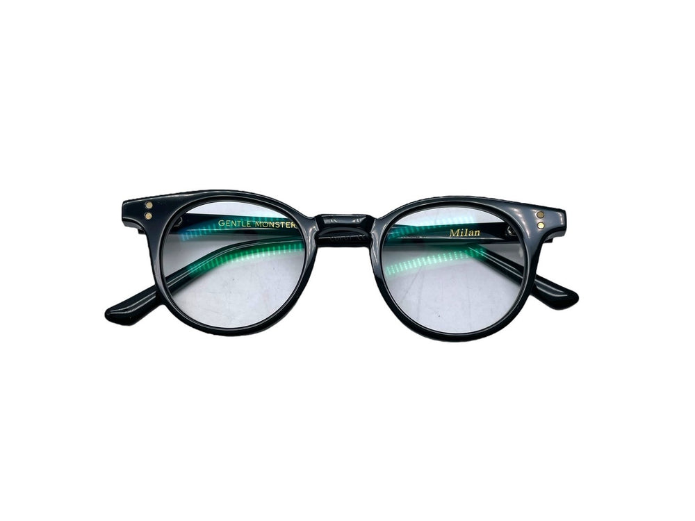 GENTLE MONSTER Milan Glasses Black Plastic Milan Oval Eyewear Glasses Good Condition Used 64608