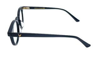 GENTLE MONSTER Milan Glasses Black Plastic Milan Oval Eyewear Glasses Good Condition Used 64608