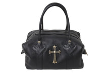 Load image into Gallery viewer, 新品未使用 CHROME HEARTS クロムハーツ モニカ ハンドバッグ ラージクロス ブラック カーフ シルバー金具 2024年購入 中古 64609