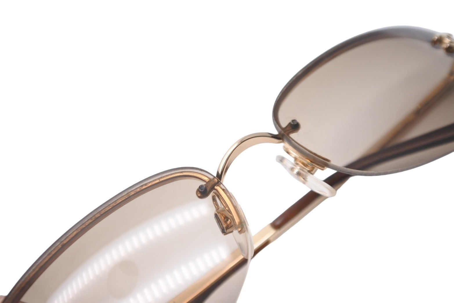 CHANEL シャネル リムレス ココマーク サングラス ブラウン メタル