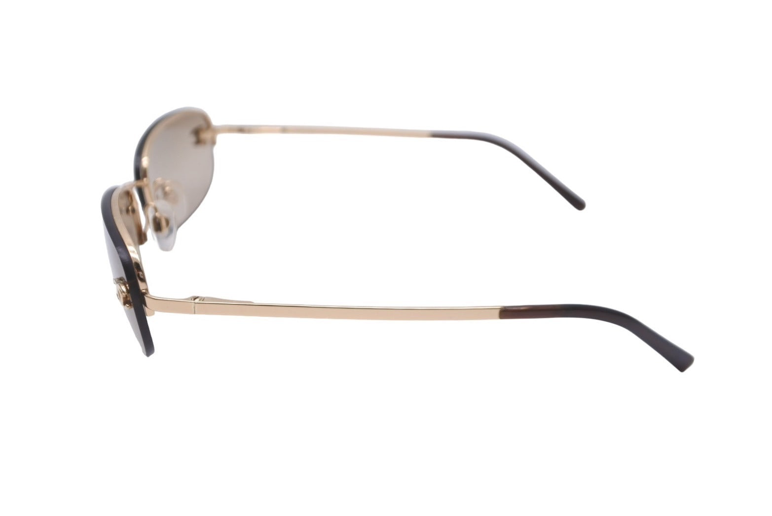 CHANEL シャネル リムレス ココマーク サングラス ブラウン メタル