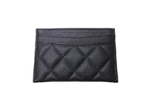 画像をギャラリービューアに読み込む, 新品同様 CHANEL シャネル カードケース パスケース ココマーク キャビアスキン ランダム番台 ブラック ゴールド金具 中古 64613
