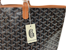 画像をギャラリービューアに読み込む, 新品未使用 GOYARD ゴヤール サンルイPM トートバッグ STLOUIPMLTY09CL09P PVCコーティングキャンバス ブラウン 中古 64621