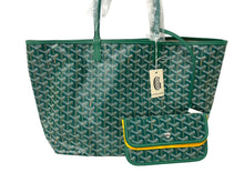 画像をギャラリービューアに読み込む, 新品未使用 GOYARD ゴヤール サンルイPM トートバッグ STLOUIPMLTY09CL09P PVCコーティングキャンバス グリーン 中古 64623