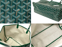 画像をギャラリービューアに読み込む, 新品未使用 GOYARD ゴヤール サンルイPM トートバッグ STLOUIPMLTY09CL09P PVCコーティングキャンバス グリーン 中古 64623
