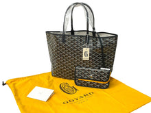 Load image into Gallery viewer, 新品未使用 GOYARD ゴヤール サンルイPM トートバッグ STLOUIPMLTY09CL09P PVCコーティングキャンバス ブラック 中古 64624