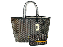 Load image into Gallery viewer, 新品未使用 GOYARD ゴヤール サンルイPM トートバッグ STLOUIPMLTY09CL09P PVCコーティングキャンバス ブラック 中古 64624