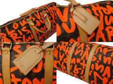 画像をギャラリービューアに読み込む, 極美品 LOUIS VUITTON ルイヴィトン モノグラム グラフィティ キーポル50 ボストン スプラウス オレンジ M93699 中古 64633