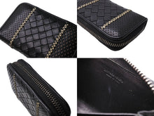 Load image into Gallery viewer, BottegaVeneta ボッテガヴェネタ コインケース ミニ財布 イントレチャート B00145234H ブラック 美品 中古 64647