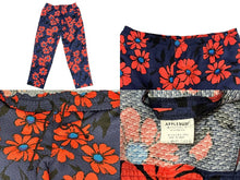 Load image into Gallery viewer, 極美品 APPLEBUM アップルバム セットアップ フラワー柄 サイズXL ポリエステル ブルー レッド ネイビー 中古 64651