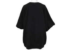 THEi ジアイ ベーシック ワンポイント ルーズフィット スウェット Tシャツ サイズXL ブラック コットン ラグラン 美品 中古 64656