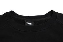 Load image into Gallery viewer, THEi ジアイ ベーシック ワンポイント ルーズフィット スウェット Tシャツ サイズXL ブラック コットン ラグラン 美品 中古 64656