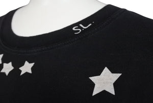 YVES SAINT LAURENT イヴ サンローラン 半袖Ｔシャツ スタープリント Y2SC1 9787 トップス サイズL ブラック 美品 中古 64661