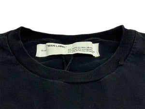 OFFWHITE オフホワイト 半袖Ｔシャツ ロゴ バックグラフィティアロー OMAA027F19185010 ブラック イエロー サイズL 美品 中古 64669