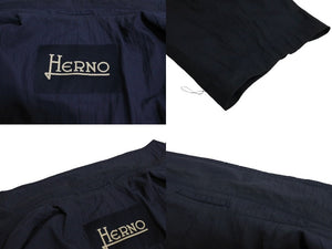 Herno ヘルノ ジャケット 長袖 トップス テーラード型 ナイロン サイズ52 GA0034U-13119 ネイビー 美品 中古 64673