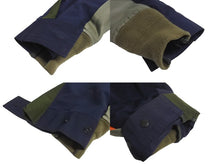 画像をギャラリービューアに読み込む, sacai サカイ ドッキング ボンバージャケット ブルゾン サイズ4 ナイロン 22-02707M カーキ ネイビー オレンジ 良品 中古 64680