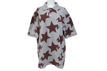 Load image into Gallery viewer, A BATHING APE アベイシングエイプ Star スター ポロシャツ コットン グレー ワインレッド サイズL 美品 中古 64697