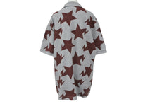 Load image into Gallery viewer, A BATHING APE アベイシングエイプ Star スター ポロシャツ コットン グレー ワインレッド サイズL 美品 中古 64697