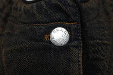 画像をギャラリービューアに読み込む, PRADA プラダ デニムジャケット インディゴ チェーン イタリア製 コットン ブルー シルバー金具 サイズ40 美品 中古 64702
