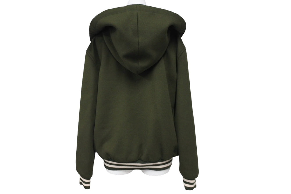 極美品 CELINE セリーヌ テディジャケット ダブルフェイス 2V49i6700カシミアウールジャケット 22AW カシミヤ カーキ サイズ36 中古 64705