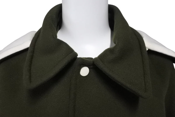 極美品 CELINE セリーヌ テディジャケット ダブルフェイス 2V49i6700カシミアウールジャケット 22AW カシミヤ カーキ サイズ36 中古 64705