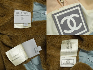 CHANEL シャネル シャネルスポーツ ボアジャケット スキーウェア P18537W02856 ベージュ グレー サイズ40 美品 中古 64706