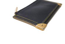 Load image into Gallery viewer, LOUIS VUITTON ルイヴィトン コインケース 小銭入れ キーリング付き スハリ ポシェットクレ M91824 ブラック ゴールド金具 中古 64716
