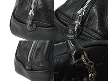 画像をギャラリービューアに読み込む, ChromeHearts クロムハーツ スモール ジムバッグ セメタリークロスパッチ ボストンバッグ CHチャーム ブラック 良品 中古 64717
