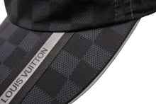 画像をギャラリービューアに読み込む, LOUIS VUITTON ルイヴィトン ダミエ ナイロン キャップ M72509 ブラック 黒 ロゴ 帽子 小物 フリーサイズ 中古 64720