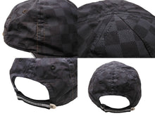 画像をギャラリービューアに読み込む, LOUIS VUITTON ルイヴィトン ダミエ ナイロン キャップ M72509 ブラック 黒 ロゴ 帽子 小物 フリーサイズ 中古 64720