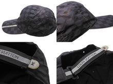 画像をギャラリービューアに読み込む, LOUIS VUITTON ルイヴィトン ダミエ ナイロン キャップ M72509 ブラック 黒 ロゴ 帽子 小物 フリーサイズ 中古 64720
